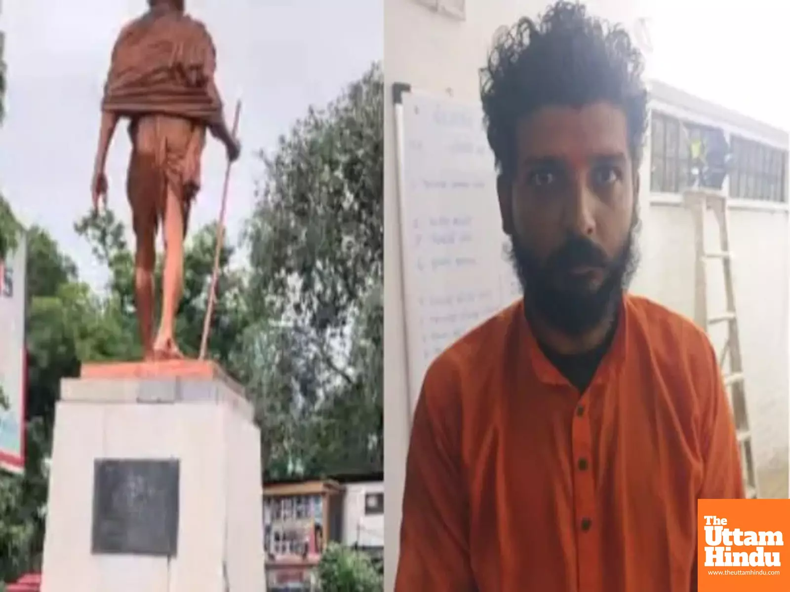 Man Arrested for Vandalism Attempt on Gandhi Statue in Pune Man Arrested for Vandalism Attempt on Gandhi Statue in Pune