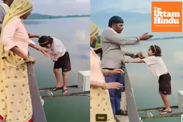 Watch Terrifying Viral Video: Parents Putting Baby in Danger on Dam Railing Just for a Reel!