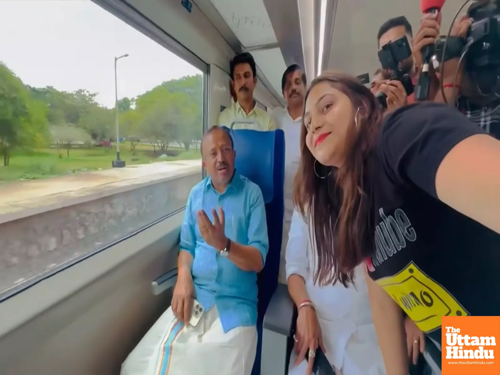Shock Appearance: Controversial YouTuber Jyoti Malhotra Seen Promoting Vande Bharat with BJP leaders in Kerala Faces Flak Shock Appearance: Controversial YouTuber Jyoti Malhotra Seen Promoting Vande Bharat with BJP leaders in Kerala Faces Flak