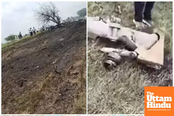 Rajasthan in Flames: Fighter Jet Crashes in Ratangarh, Causes Massive Fire and Panic Rajasthan in Flames: Fighter Jet Crashes in Ratangarh, Causes Massive Fire and Panic