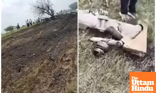 Rajasthan in Flames: Fighter Jet Crashes in Ratangarh, Causes Massive Fire and Panic