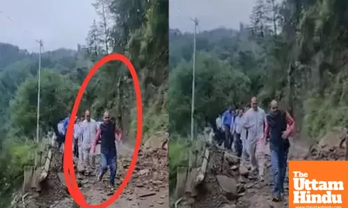 Former CM Jairam Thakur Narrows Escape as Landslide Strikes in Mandi, Saves Life by Swift Action - Watch Dramatic Video