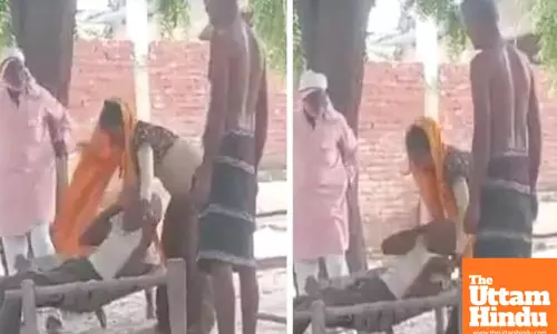 Etawah Elder Abuse: Daughter-in-Law and Father Brutally Beat Father-in-Law; Watch the Disturbing Video