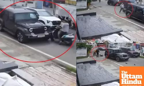 Viral CCTV Footage: Thar Drivers Intentional Hit on Elderly Man Sparks Outrage