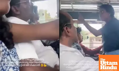 Viral Video: Woman Slaps Elderly Man for Harassing Young Girl on Bus