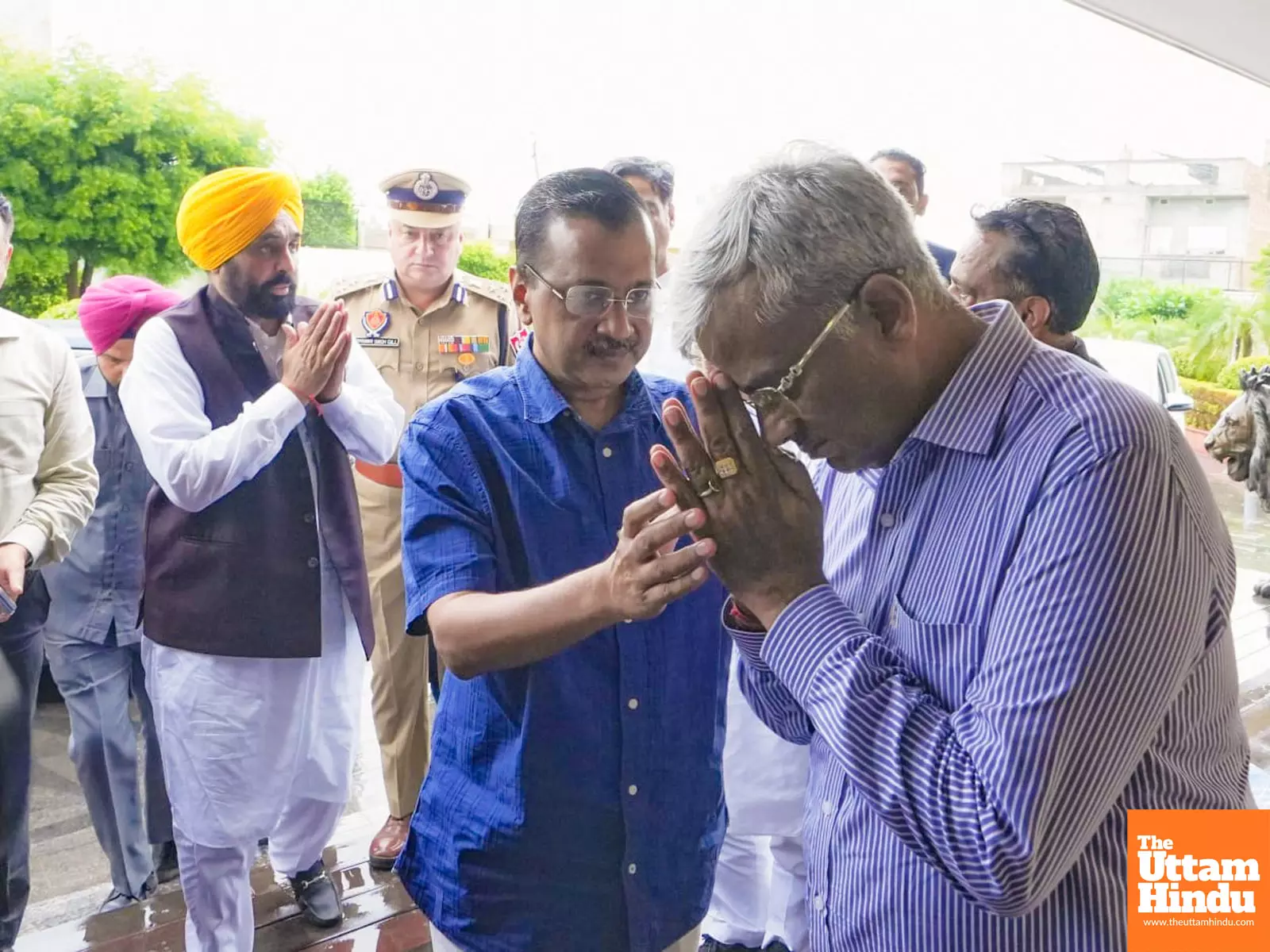 Bhagwant Mann and Arvind Kejriwal Share Grief with Family of Late Sanjay Verma Bhagwant Mann and Arvind Kejriwal Share Grief with Family of Late Sanjay Verma