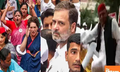 Opposition Erupts Over Voter Verification; Rahul, Priyanka Detained, Akhilesh Breaks Barricades