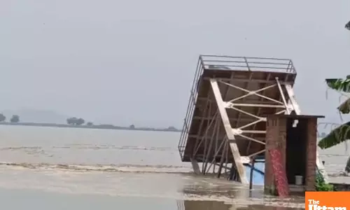 Watch: Water Tower Sinks into Ganga in Just 40 Seconds as Erosion Worsens