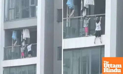 WATCH: Viral Video of Kids Hanging from 13th Floor Sparks Global Outcry Over Parental Oversight
