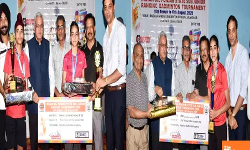Mehvish Kaur and Zorawar Shine at Indian Oil Punjab State Sub Junior Badminton Championship