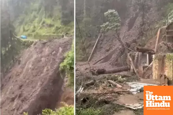 Cloudburst Wreaks Havoc in Dalhousie: Bridges Collapse, Vehicles Washed Away in Floodwaters