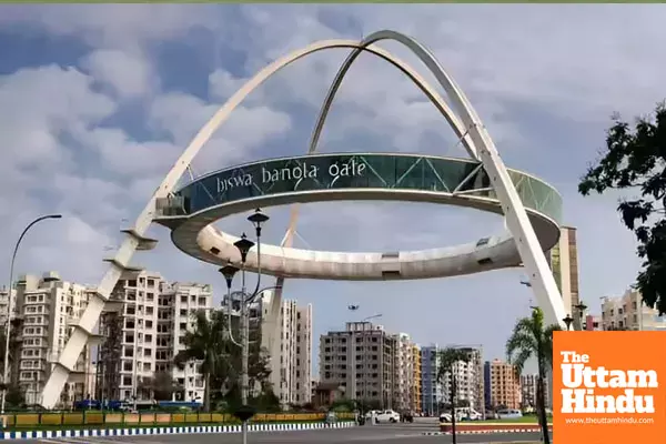 Engineering Marvel at Biswa Bangla Gate: 360-Degree City View from Above the Road Engineering Marvel at Biswa Bangla Gate: 360-Degree City View from Above the Road