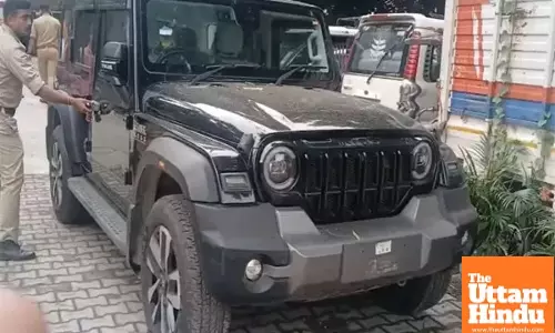 Shocking incident in Lucknow’s Hazratganj: Police seize 20 kg beef from Mahindra Thar, owner arrested on the spot