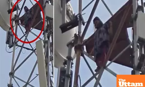Woman Climbs Tower in Motihari, Refuses to Go to In-Laws House