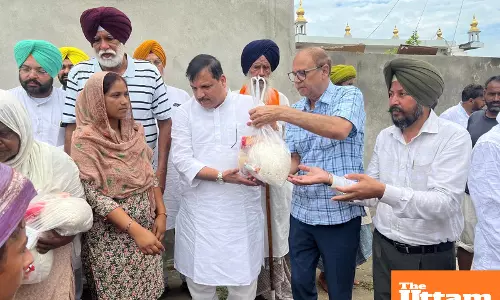 Rajya Sabha MP Sanjay Singh visits flood-affected villages in Sultanpur Lodhi