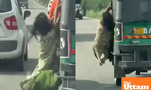Video Womans Narrow Escape from Autorickshaw Robbers in Punjab goes Viral