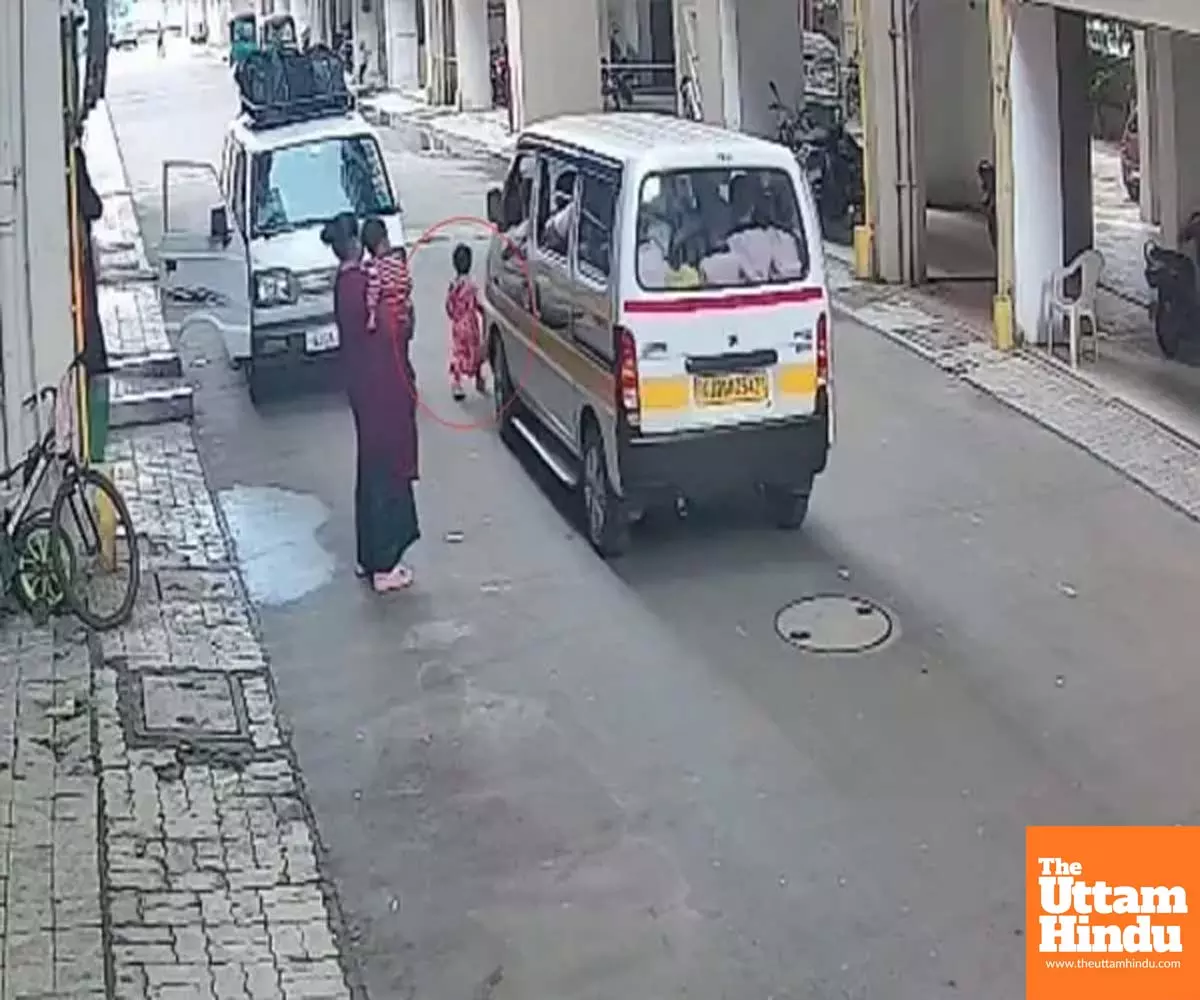 School van runs over 3-year-old girl, shocking incident caught on CCTV