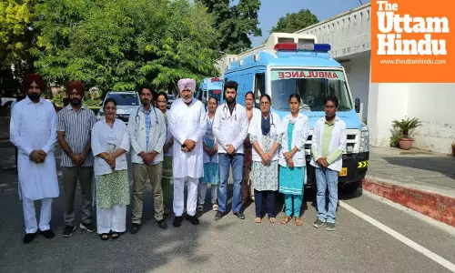 Finance Minister Harpal Singh Cheema Flags Off Three Ambulances for Flood-Affected Areas in Dirba Constituency