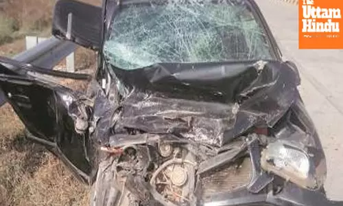 Tragic Road Accident: Harrier and Swift Cars Collide Head-On, Passengers Trapped Inside