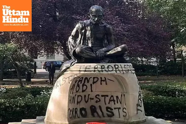 Vandalism at Gandhi Statue in London Days Before Gandhi Jayanti; Offensive Words Found
