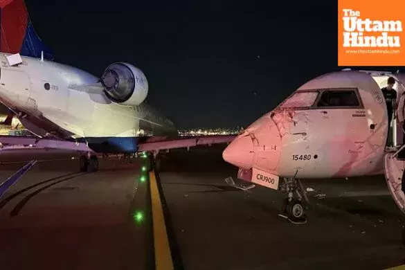 Two Delta Airlines planes collide at LaGuardia Airport, one injured, wing damaged