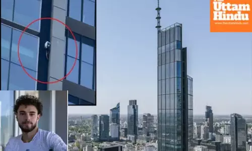 No rope, no safety: Man climbs 53-story tower in Poland, stuns onlookers