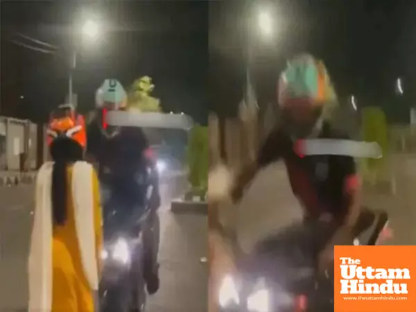 Bike stunt goes wrong: Couples rehearsed reel ends in accident, video goes viral