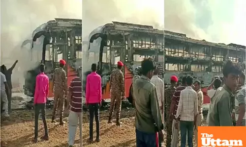 15 feared dead as bus catches fire on Jodhpur-Jaisalmer highway