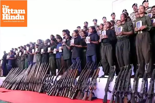 Red Terror Crumbles in Chhattisgarh: 208 Naxalites Surrender, 153 Deadly Weapons Recovered Red Terror Crumbles in Chhattisgarh: 208 Naxalites Surrender, 153 Deadly Weapons Recovered