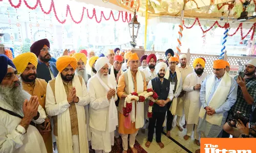 Bhagwant Mann government seeks blessings of Guru Sahib for embarking events to mark 350th martyrdom day of Sri Guru Tegh Bahadur Ji Bhagwant Mann government seeks blessings of Guru Sahib for embarking events to mark 350th martyrdom day of Sri Guru Tegh Bahadur Ji
