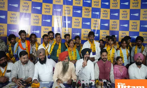 Labour Union President Dalbir Singh, along with his associates, joins AAP