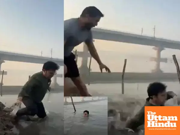 BJP MLA Ravi Negis unfortunate dip in Yamuna river while filming reel sparks AAPs witty jab, watch video BJP MLA Ravi Negis unfortunate dip in Yamuna river while filming reel sparks AAPs witty jab, watch video