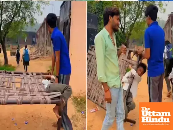 Kids creative school avoidance backfires: Family lifts cot, child and all, to get him to class – Video viral! Kids creative school avoidance backfires: Family lifts cot, child and all, to get him to class – Video viral!