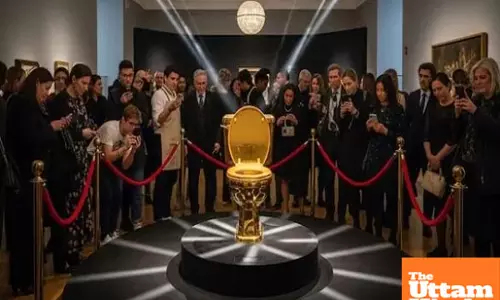 Solid gold toilet America hits auction block with $10 million starting price, satirizing excessive wealth