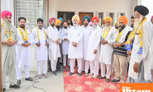 Major boost to AAP candidate Harmeet Sandhu’s campaign, several Congress families from village Sohal join AAP