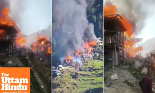 Massive Fire Destroys Entire Village in Kullu: 12 Houses, 2 Temples, and 6 Cattle Sheds Reduced to Ashes