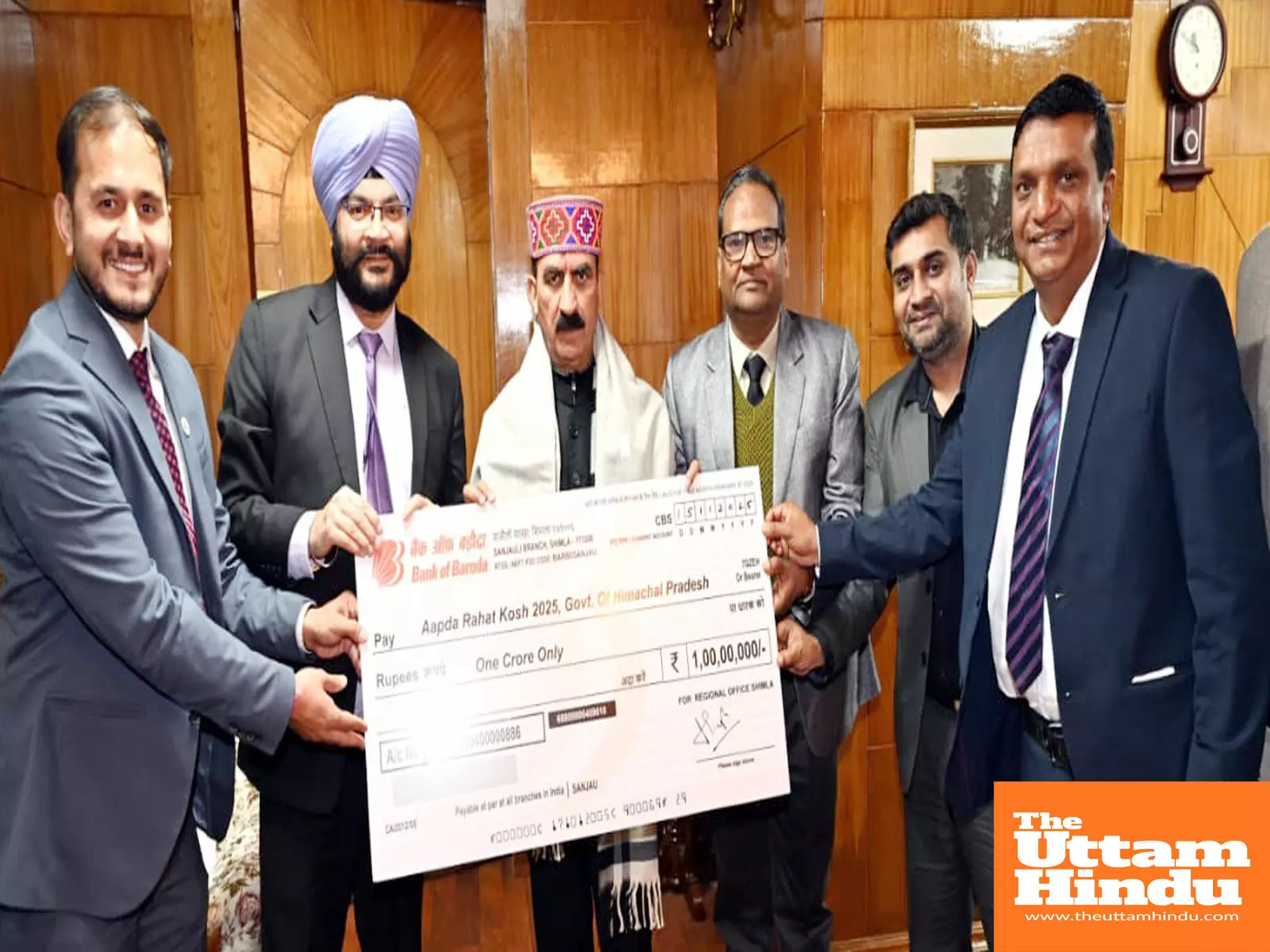 Bank of Baroda contributes ₹1 crore to chief ministers Aapda Raahat Kosh 2025 for Himachal flood relief