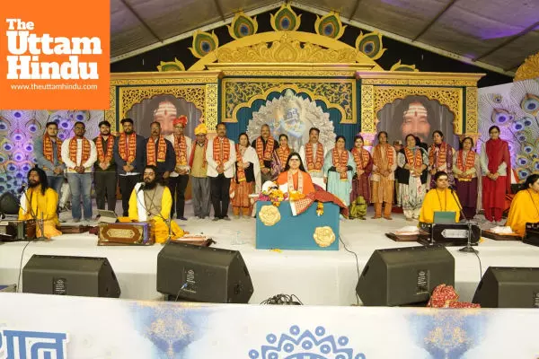 The grand Shri Krishna Katha Amrit event held in Nangal concluded ceremonially with the divine narration of the Rukmini Vivah episode The grand Shri Krishna Katha Amrit event held in Nangal concluded ceremonially with the divine narration of the Rukmini Vivah episode