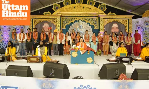 The grand Shri Krishna Katha Amrit event held in Nangal concluded ceremonially with the divine narration of the Rukmini Vivah episode