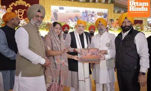 Union Home Minister Amit Shah arrives at Red Fort event, pays homage to Guru Tegh Bahadur Sahib