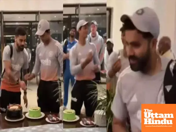 Rohit Sharmas fitness focus: Hitman folds hands as Yashasvi offers cake, viral video shows Rohit Sharmas fitness focus: Hitman folds hands as Yashasvi offers cake, viral video shows