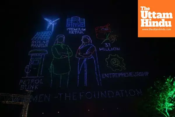 Telangana Drone Show Sets Guinness World Record at Global Summit Telangana Drone Show Sets Guinness World Record at Global Summit