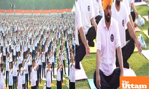 CM Di Yogashala creates history; 2 lakh people practice free yoga daily