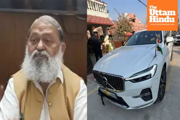 Major scare for Anil Vij as convoy rammed, minister’s car hit directly Major scare for Anil Vij as convoy rammed, minister’s car hit directly