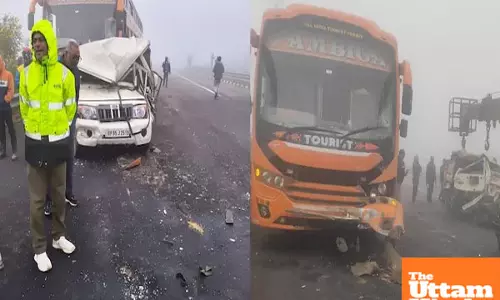 Family tragedy on Bundelkhand expressway: 4 killed including 3 sons, in fog-related crash Family tragedy on Bundelkhand expressway: 4 killed including 3 sons, in fog-related crash