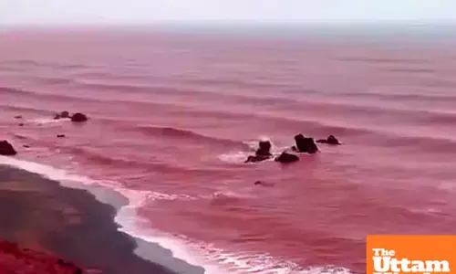 Natures fury: Blood rain turns Hormuz island red, sparking global concern