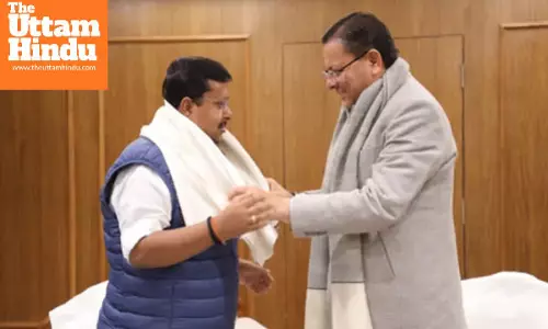 CM Pushkar Singh Dhami meets Nitin Nabin, congratulates him on new responsibility