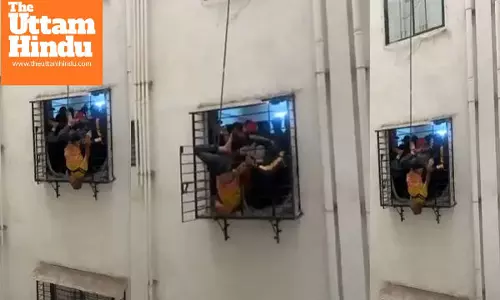 Man falls from 10th floor while turning in sleep, survives after leg gets stuck on grill; shocking video surfaces