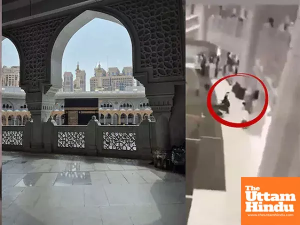 Miracle in Mecca: Man jumps from Grand Mosques top floor, security rushes in - watch dramatic video Miracle in Mecca: Man jumps from Grand Mosques top floor, security rushes in - watch dramatic video