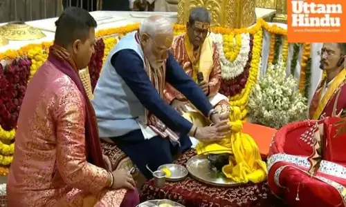 Spiritual and symbolic: PM Modi joins Shaurya Yatra, worships at Somnath